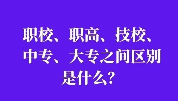 职校、职高、技校、中专、大专之间区别是什么?相关图片